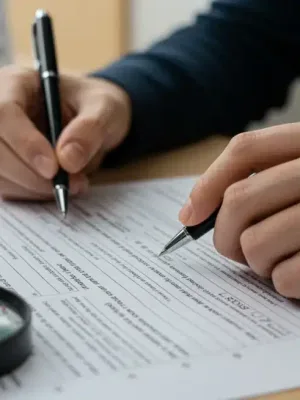 Person meticulously filling out disability benefits application form for 2026.