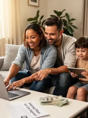 Family using internet with Emergency Broadband Benefit 2026
