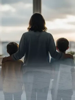 Family looking towards future, symbolizing hope and planning for survivors benefits 2026