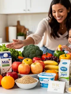 Diverse healthy foods representing WIC Program 2026 new allowances
