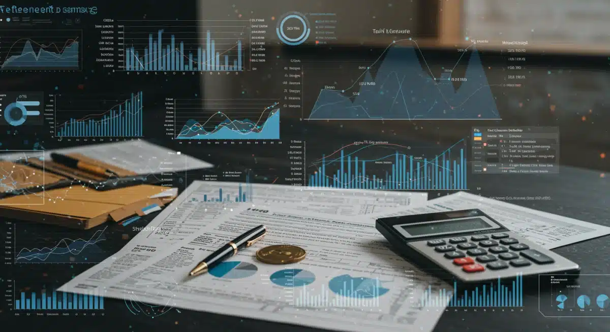 Tax forms and calculator, representing complex tax planning for retirement.