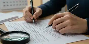 Person meticulously filling out disability benefits application form for 2026.