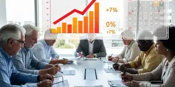 Group of retirees reviewing financial plans, symbolizing proactive retirement portfolio optimization for 2026.