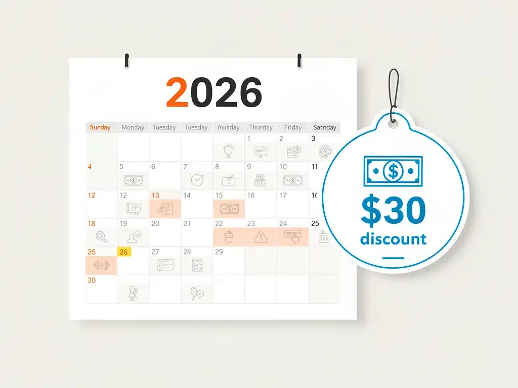 Calendar highlighting Emergency Broadband Benefit 2026 savings